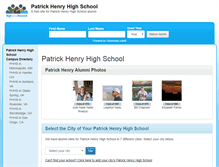 Tablet Screenshot of patrickhenryhighschool.net